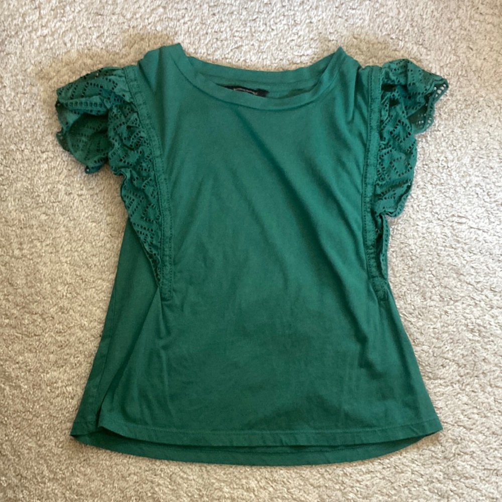 Forest Green Lacy Shirt